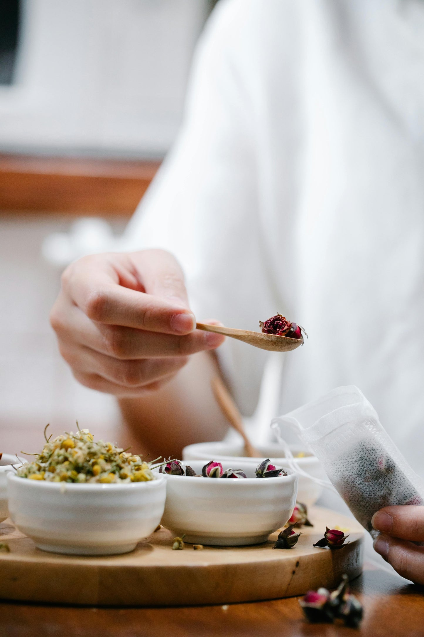 حامل أدوات من الخيزران للمطبخ